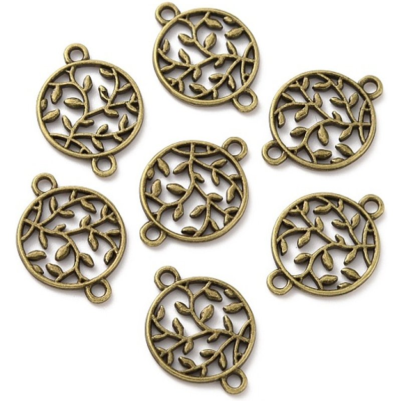 Charms de connecteur en alliage de zinc de style tibétain avec arbre de vie — Accessoires pour bijoux