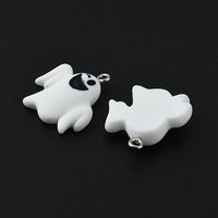 Pendentifs Fantôme en Résine Opaque Thème Halloween avec Boucles en Alliage — Breloques et pendentifs