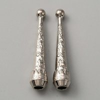 Embouts de Cordon en Alliage, Embouts de Bolo Tie, Cone, Platine 52.5x10.5mm — Accessoires pour bijoux