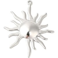 Non-Tarnish 304 Stainless Steel Sun Charms, 45x37mm