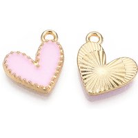 Charm en forme de cœur doré clair - Sans cadmium, nickel ni plomb — Breloques et pendentifs