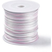 Fil en Nylon Teinté pour Bijoux DIY, Cord Satin Rattail, Rose