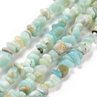 Brins de perles en chips d'amazonite fleurie naturelle, grade A, 31,5 pouces