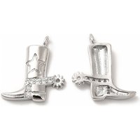 Rack Plating Punk Style Boot Charm Pendant with Cubic Zirconia — Charms & Pendants