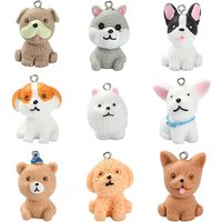 18Pcs Charms en Résine Opaque 3D Chiens avec Boucles en Fer — Breloques et pendentifs