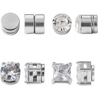 8Pcs Boucles d'oreilles clip-on en zircon cubique clair pour femmes