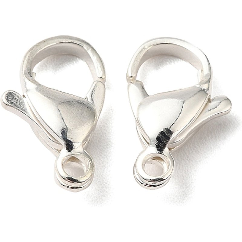 Agrafes en Acier Inoxydable 304, Plaquées Argent — Accessoires pour bijoux
