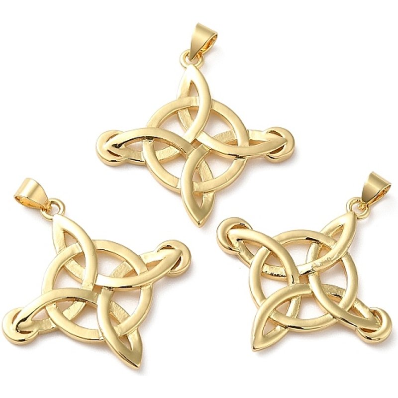 Pendentif Charme Noeud de Sorcière Rack Plating, Plaqué Or 18K — Breloques et pendentifs