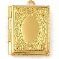 Brass Locket Pendant for Teachers' Day - Rectangle Photo Frame Charm — Charms & Pendants