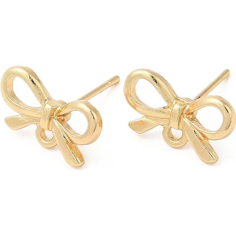 Trouvailles de Boucles d'Oreilles en Alliage en Noeud Papillon avec Broche en Acier Inoxydable — Accessoires pour bijoux