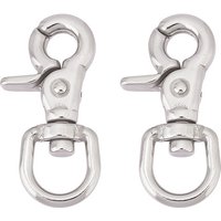 2Pcs Stainless Steel Swivel Clasps, Snap Hook, 66.5x31.5mm — Jewelry Findings