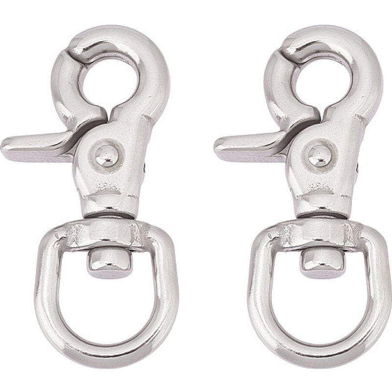 2Pcs Attaches Pivotants en Acier Inoxydable, Crochet Snap, 66.5x31.5mm — Accessoires pour bijoux