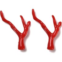 Pendentif en acrylique opaque en forme de corail pour accessoires de pince à cheveux — Breloques et pendentifs