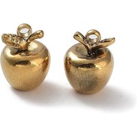 Charm 3D Pomme en Acier Inoxydable 304, Plaqué Or 18K — Breloques et pendentifs