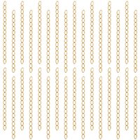 Unicraftale 80Pcs Stainless Steel Curb Chain Extender 45-52mm