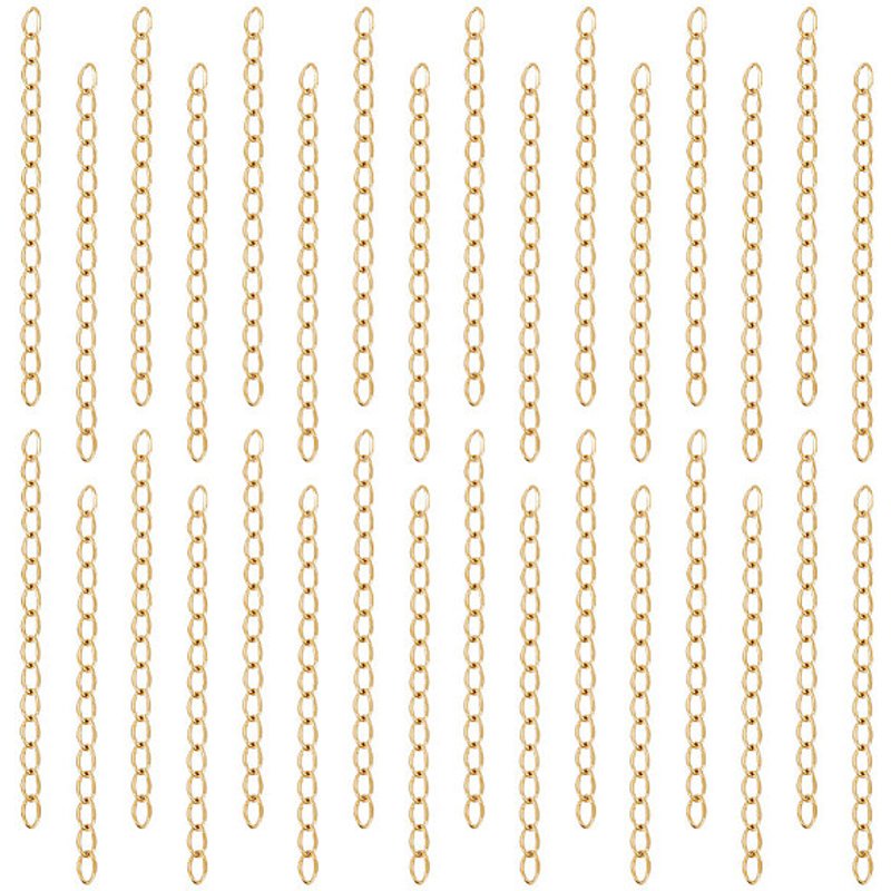 Unicraftale 80Pcs Extension de Chaîne Curb en Acier Inoxydable 45-52mm — Accessoires pour bijoux
