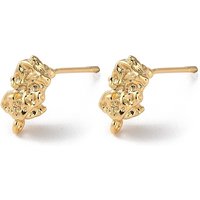 Rack Plating Brass Stud Earring Findings with Vertical Loop — Jewelry Findings