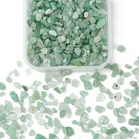 Perles de Chip en Aventurine Naturelle, Sans Trou, 50G