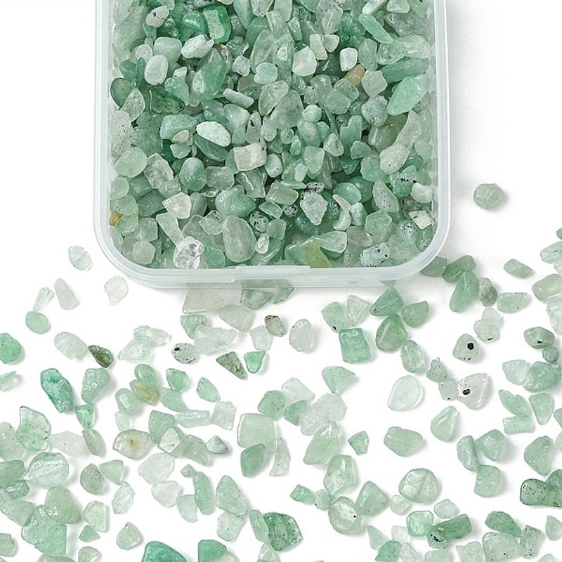 Perles de Chip en Aventurine Naturelle, Sans Trou, 50G — Perles à bijoux