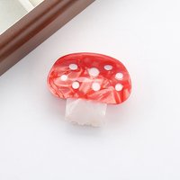 Pinces à Cheveux en Acétate Cellulosique en Forme de Champignon pour Cheveux Épais, Rouge — Accessoires de mode