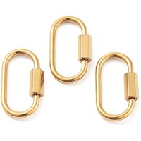 Ion Plating 304 Stainless Steel Screw Carabiner Lock Charms