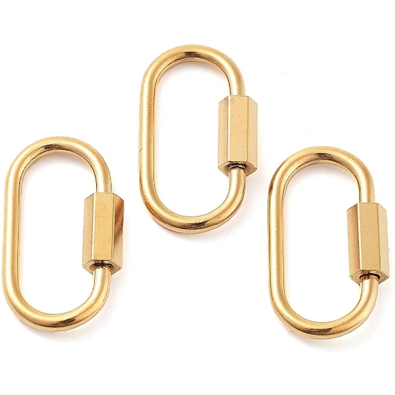 Charms de verrouillage à vis en acier inoxydable 304 Ion Plating — Accessoires pour bijoux