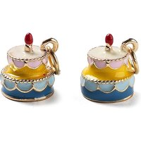 18K Gold Plated Brass Enamel Cake Pendant with Jump Ring — Charms & Pendants