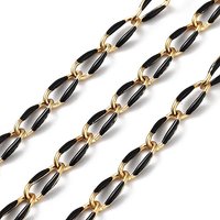 Chaînes en acier inoxydable 304 torsadées en forme ovale Ion Plating, noires