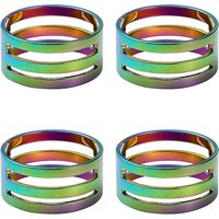 4Pcs Brass Rings for Buckling and Jump Rings, Rainbow Color
