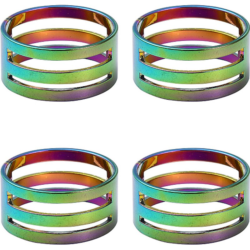 4Pcs Anneaux en Laiton pour Bouclage et Anneaux Sautants, Couleur Arc-en-Ciel — Outils de création de bijoux