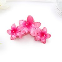 Pinces à Cheveux en Plastique Fleur pour Femmes et Filles - Rose Foncé — Accessoires de mode