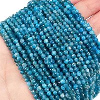 Brins de Perles d'Apatite Naturelle, Ronde Facettée, 3mm, 120pcs
