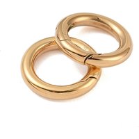Ion Plating 316 Stainless Steel Spring Gate Rings, 16x3mm