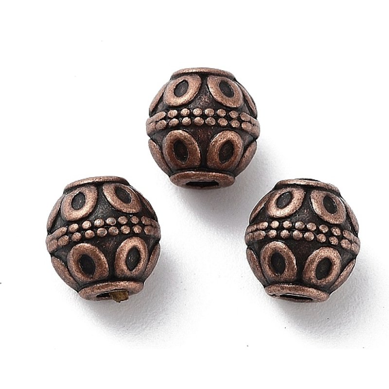Perles en alliage de style tibétain, sans cadmium ni plomb, forme de baril — Perles à bijoux