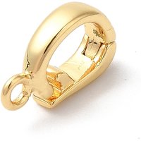 Brass Enhancer Shortener Pendant Bails with Loop, 18K Gold Plated