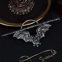 Épingle à cheveux chauve-souris gothique en argent antique — Accessoires de mode