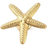 Bague Ajustable Starfish en Acier Inoxydable 304 pour Femmes, Plaqué Or 18K — Bijoux fantaisie