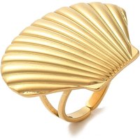Ion Plating 304 Stainless Steel Finger Rings with 18K Gold Plating