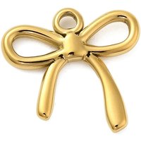 Pendentif en acier inoxydable 304, charme nœud papillon, doré — Breloques et pendentifs