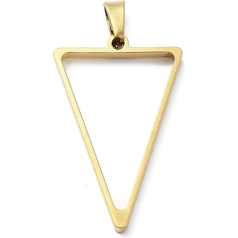 Pendants en Acier Inoxydable 304 Triangle à Dos Ouvert pour DIY — Outils de création de bijoux