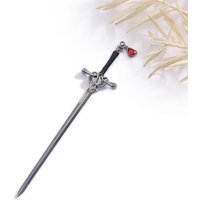 Bâtons à cheveux en alliage style ancien pour femmes, gunmetal — Accessoires de mode
