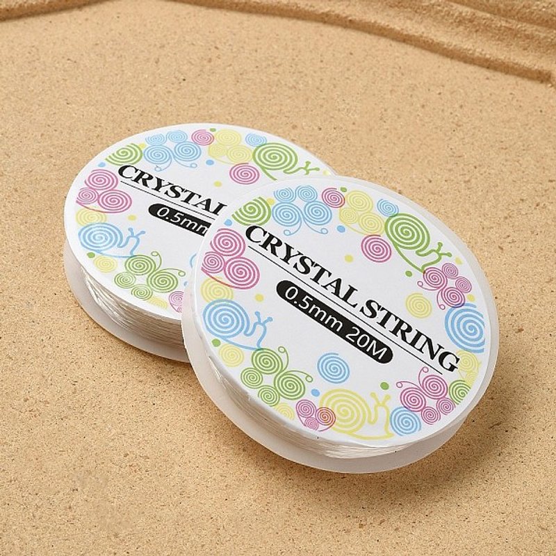 Fil Élastique Cristal Rond pour Fabrication de Bijoux, Transparent