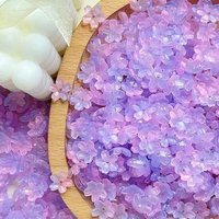 Perles en verre transparent électroplaquées, finition AB, violet moyen
