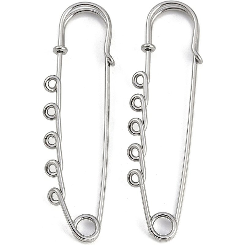 Épingles de sécurité en acier inoxydable 304 avec 5 boucles — Accessoires pour bijoux