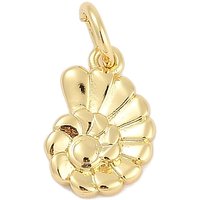 Charm en conque Rack Plating, Pendentifs en laiton plaqué or 18K