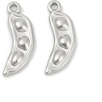 304 Stainless Steel Peas Charm Pendant, Anti-Tarnish, 19x7.5mm