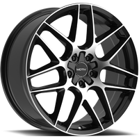 Motiv 435MB Foil Machined Black 17x7.5 Rims 5x100 Bolt Pattern — Wheels & Rims