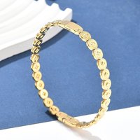 304 Stainless Steel Bangles for Women with 14K Gold Plating