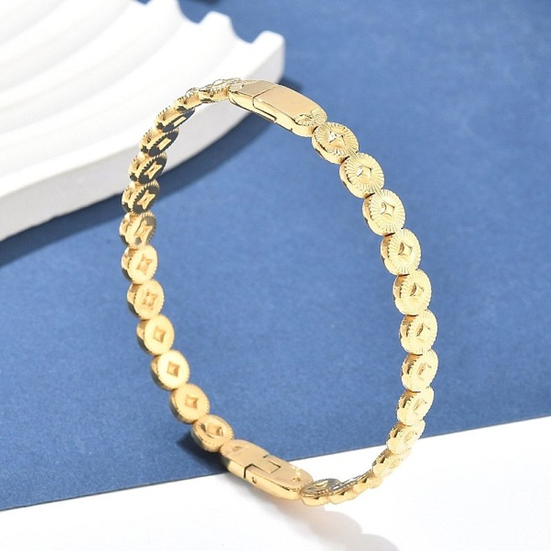 Bracelets en Acier Inoxydable 304 pour Femmes avec Plaquage en Or 14K — Bracelet Femme