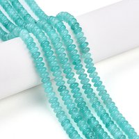 Dyed Natural White Jade Beads Strands, Rondelle, Dark Turquoise — Jewelry Beads